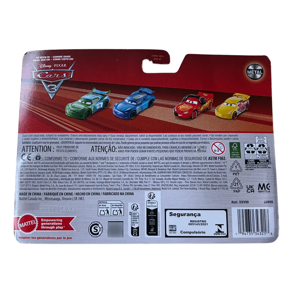 Disney Pixar Cars Rayo Mcqueen Jefe De Equipo Y Cruz Ramirez
