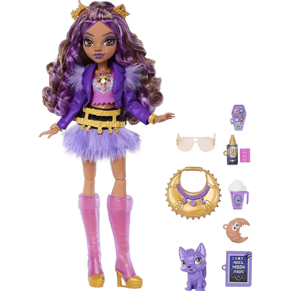 Muñeca Monster High Clawdeen Wolf Fashion Con Mascota