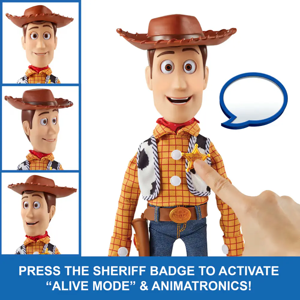 Figura de acción definitiva de Woody de Toy Story 5 de Disney y Pixar, modo simple y animado, 40 cm 