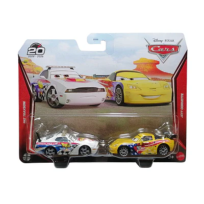 Cars Disney Pixar 1:55 - Pat Traxson & Jeff Gorvette [20th Anniversary] 2-Pack Cars
