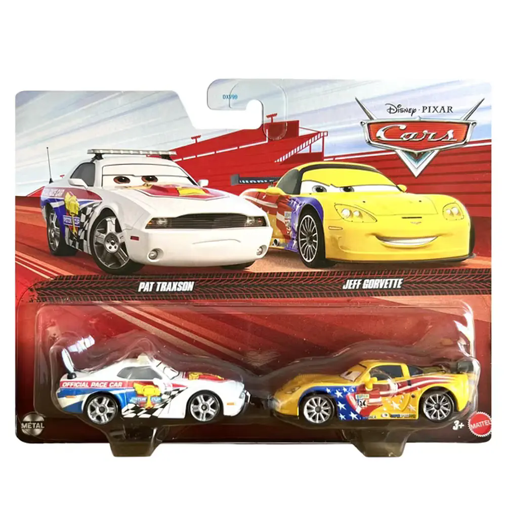 Cars Disney Pixar 1:55 - Pat Traxson & Jeff Gorvette [20th Anniversary] 2-Pack Cars