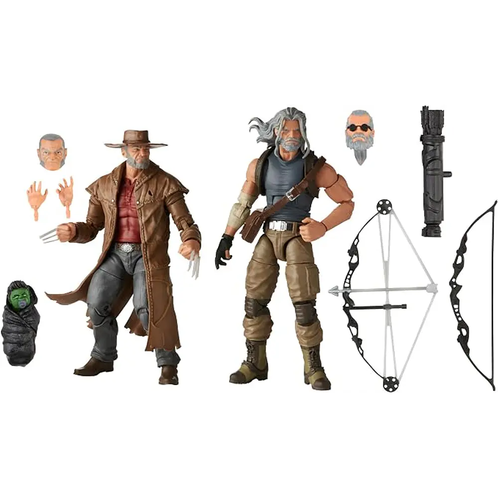 Old Man Logan y Hawkeye de Marvel Legends X-Men 20th Anniversary