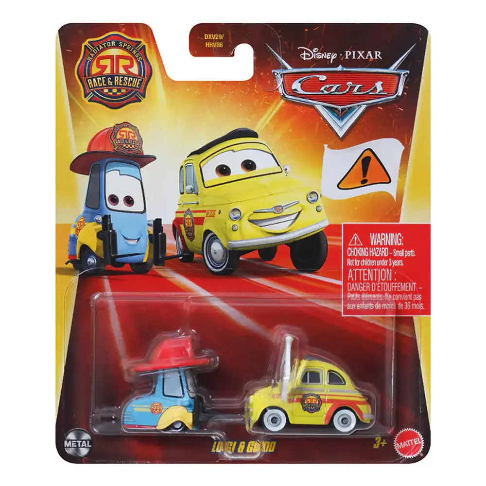 Disney Pixar Cars - Luigi Y Guido - Race & Rescue - Mattel