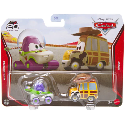 Cars Disney Pixar Pack of 2 Metal Cars 1:55 Buzz Lightyear & Woody 