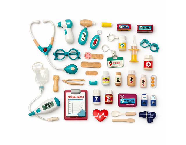 Centro Médico Infantil de 28 Piezas  - Juego de Doctor para Niños y Niñas