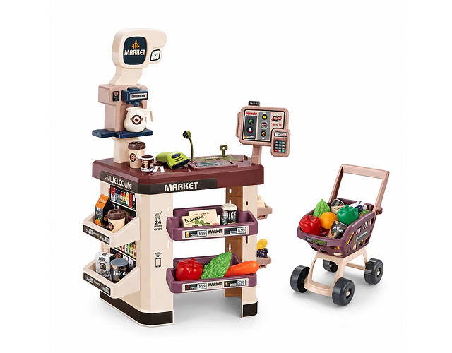 Supermercado de Juguete con 60 Accesorios -Juego Educativo Infantil