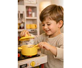 Cocina de juguete para niños con 47 pcs, luz, agua, y sonidos 88cm