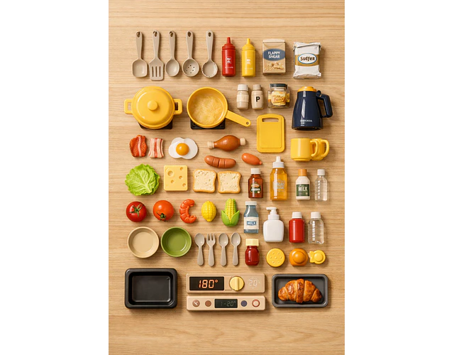 Cocina de juguete para niños con 47 pcs, luz, agua, y sonidos 88cm