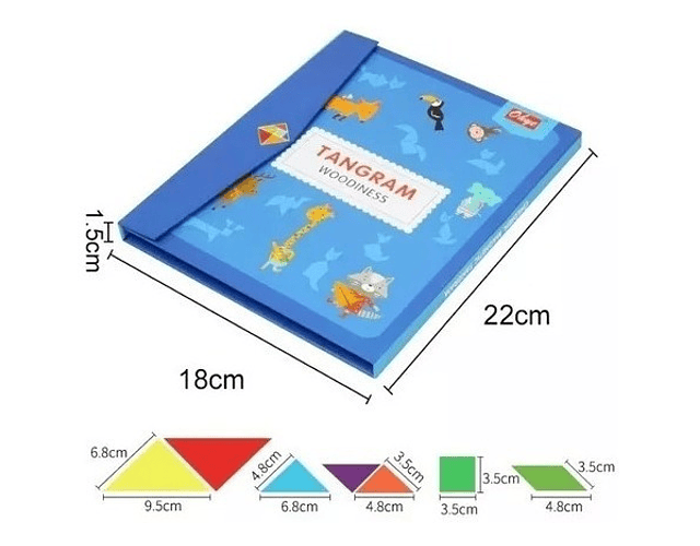 Rompecabezas Magnéticos 3d / Tangram Montessori/ Didáctico