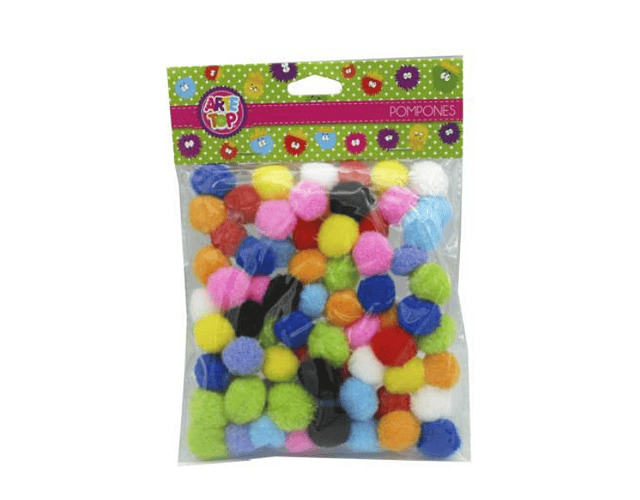 Pompones de colores  50 unidades