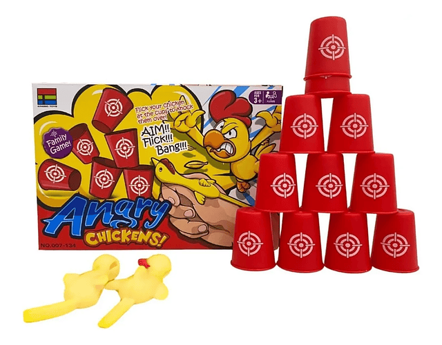 Juego De Mesa Angry Chickens Pollos Voladores 