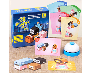 Rompecabezas Espejo 3D Zoo Juego Entrenamiento Lógico Espacial