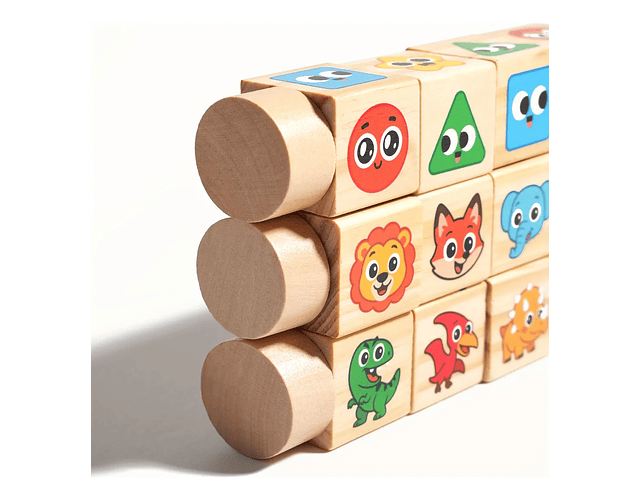 Rompecabezas Bloques giratorios de Madera