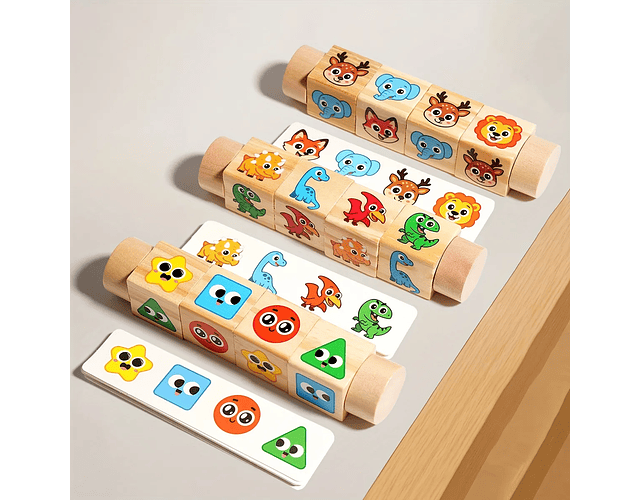 Rompecabezas Bloques giratorios de Madera