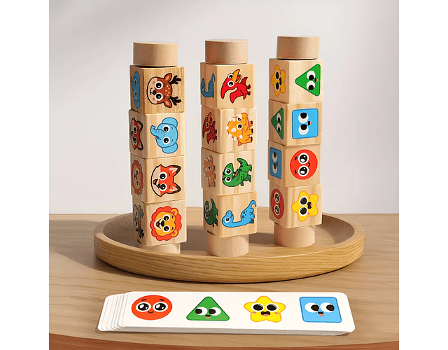 Rompecabezas Bloques giratorios de Madera