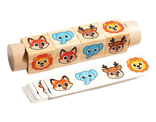 Rompecabezas Bloques giratorios de Madera