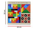 Juego 3 en 1 - Tetris, Tangram Y Gato