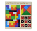 Juego 3 en 1 - Tetris, Tangram Y Gato