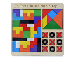 Juego 3 en 1 - Tetris, Tangram Y Gato