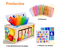 Caja De Pañuelos De Madera Montessori Multifunción 6 En 1