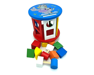 Cilindro Montessori Encajes Colores