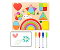 Tablero Montessori Figuras y Pizarra