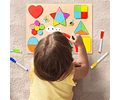 Tablero Montessori Figuras y Pizarra