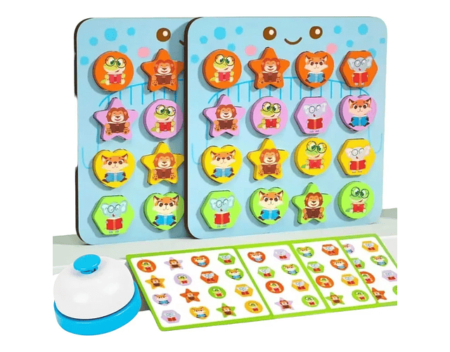 Juego lógica con formas y colores geométricos de  Animales