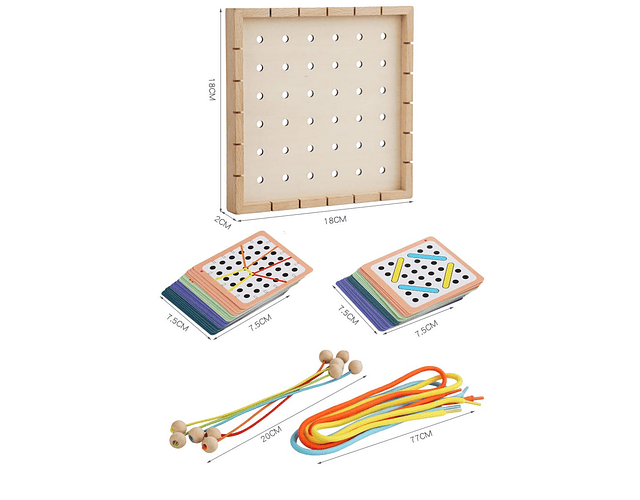 Tablero Cuerda Elástica y Enebrador