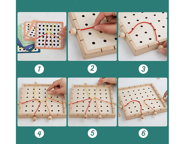 Tablero Cuerda Elástica y Enebrador