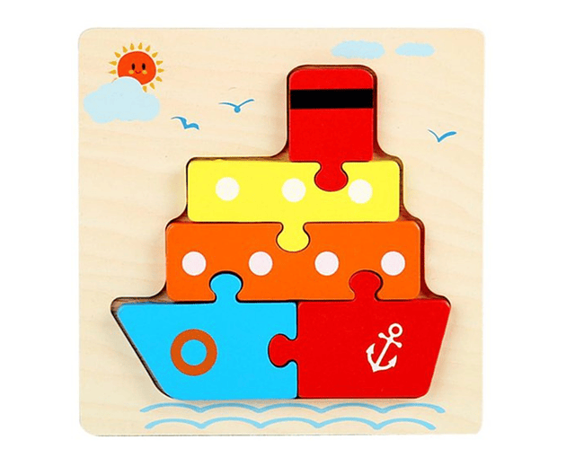 Puzzle Encaje 5 Piezas -Barco
