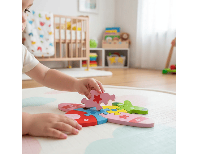 Puzzle Encaje de Madera 7 Piezas Avión