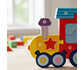Puzzle Encaje de Madera 7 Piezas Tren