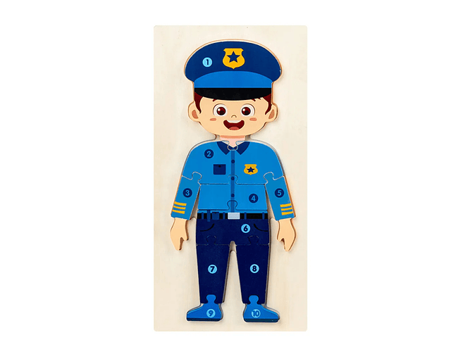 Puzzles de Oficios  y Profesiones 10 piezas
