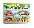 Puzzle Encaje De Madera Medios de Transporte de Carga 