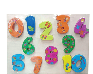 Encaje De Madera De Número Del 1 Al 10 De Colores Y Diseño