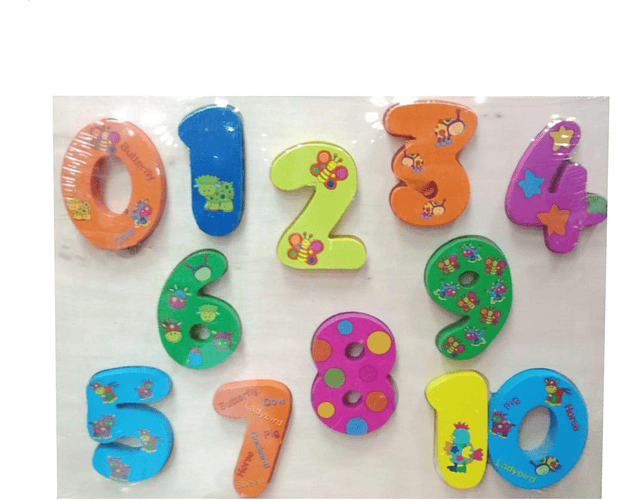 Encaje De Madera De Número Del 1 Al 10 De Colores Y Diseño