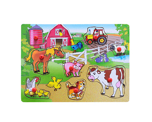 Puzzle Encaje Granja con Tarugo