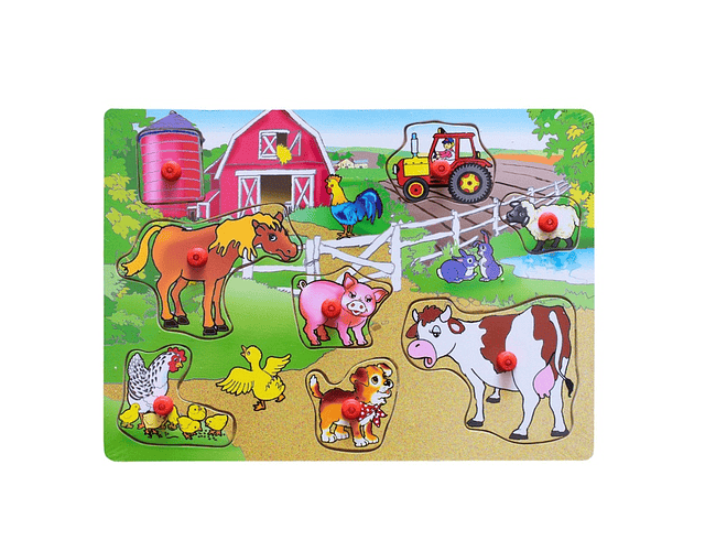 Puzzle Encaje Granja con Tarugo