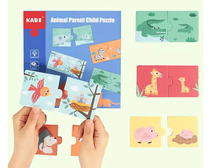 Puzzle asociación Animales Padre-Hijo