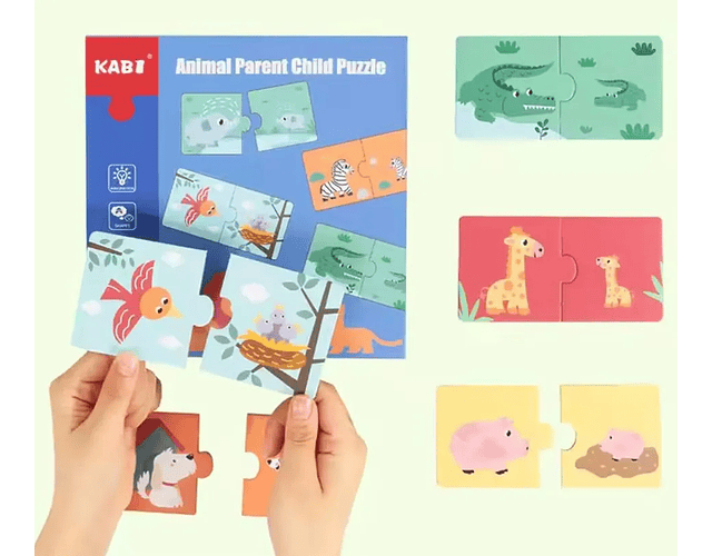 Puzzle asociación Animales Padre-Hijo