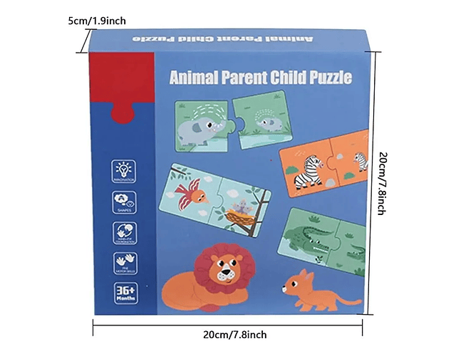 Puzzle asociación Animales Padre-Hijo