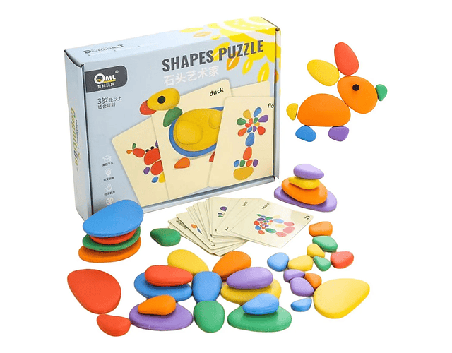Puzzle Educativo Piedras de Colores