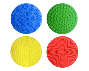 Set 4  Alfombrillas circulares Sensoriales 