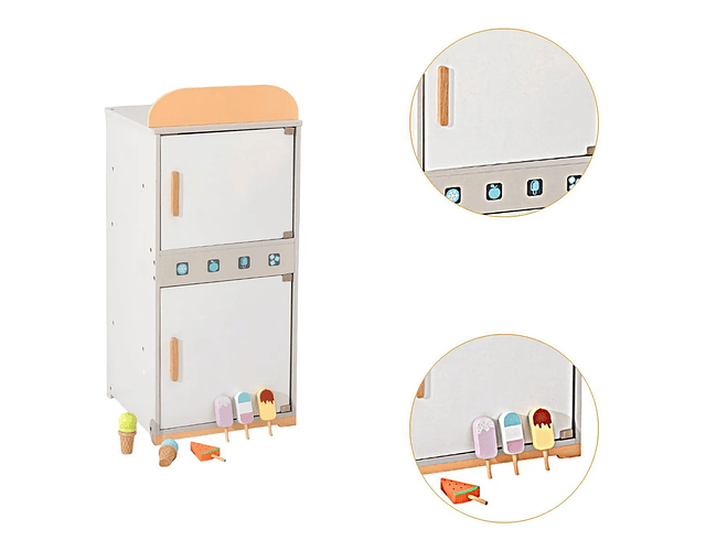 Refrigerador Didáctico de Madera Blanco