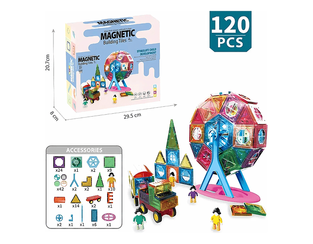 Set Rueda De La Fortuna 120 piezas magnéticas