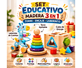 Set Juguetes De Madera Para Niños Montessori