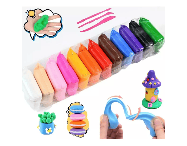 Pack Masas Slime Foamy 12 Colores 
