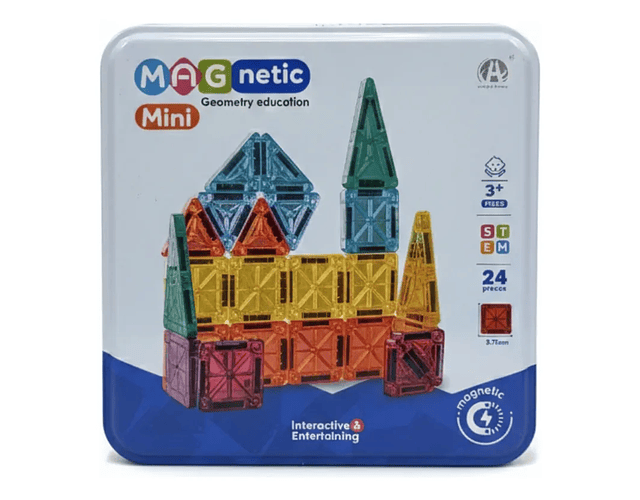 Juego Bloques Magnéticos Mini 24 Piezas
