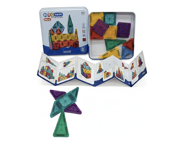 Juego Bloques Magnéticos Mini 24 Piezas